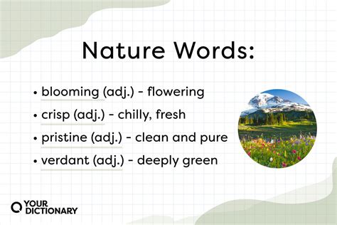 words to describe things that are nature inspired
